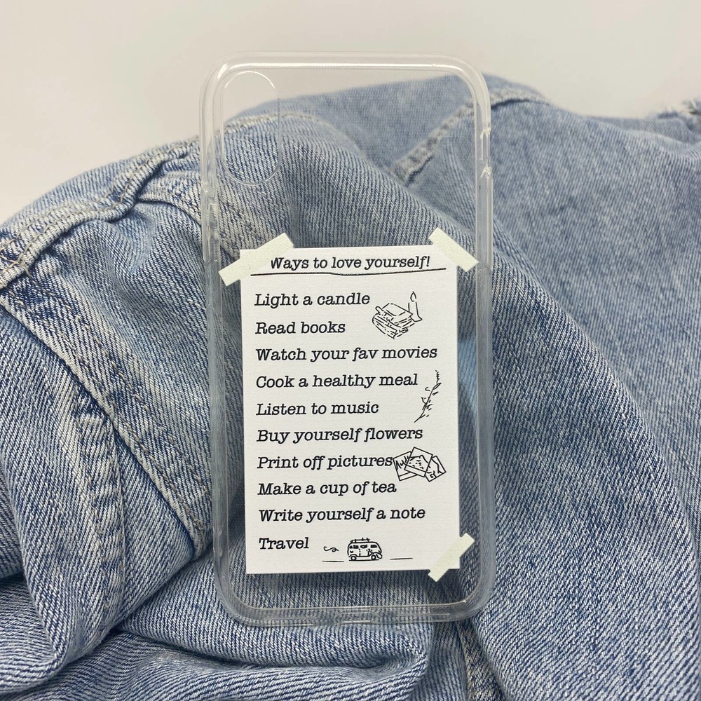 iPhone X/XS Case Clear Daily Reminder List Cover